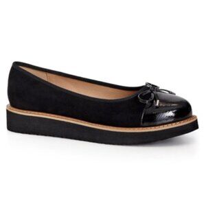 Evans Women's 10 Plus Size Extra Wide Fit Franz Flats NEW Wedge Office Business